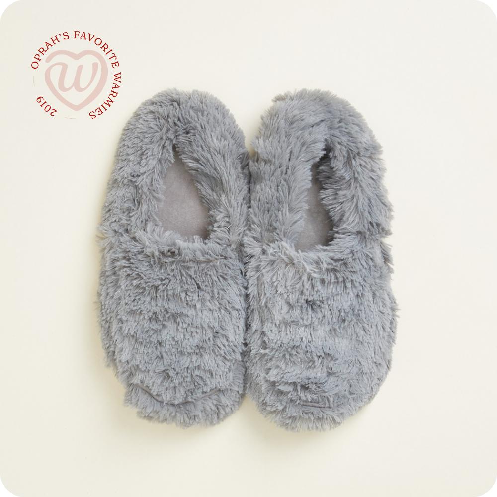 Curly Gray Slippers Warmies®
