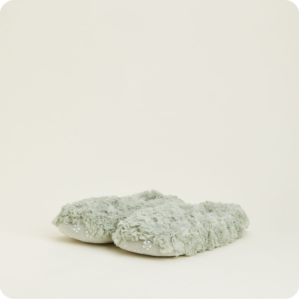 Curly Sage Green Slippers Warmies® - Image 4