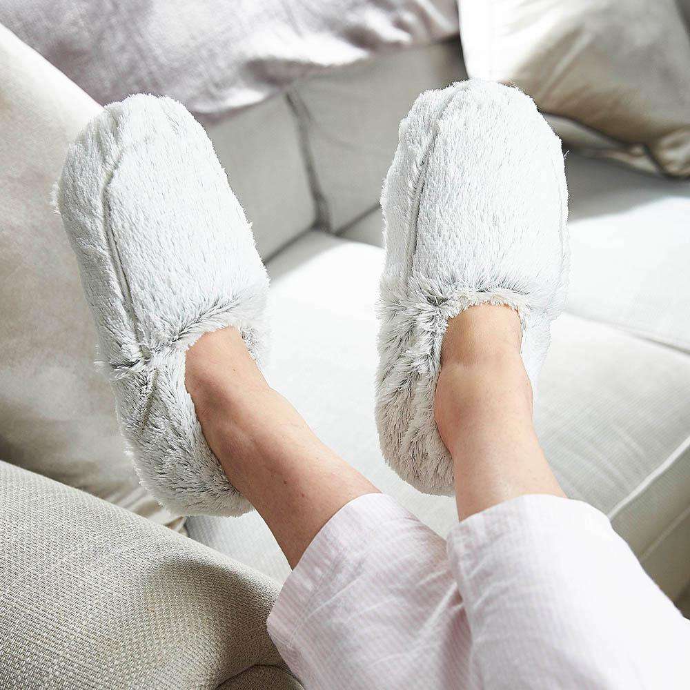 Marshmallow Gray Slippers Warmies® - Image 3