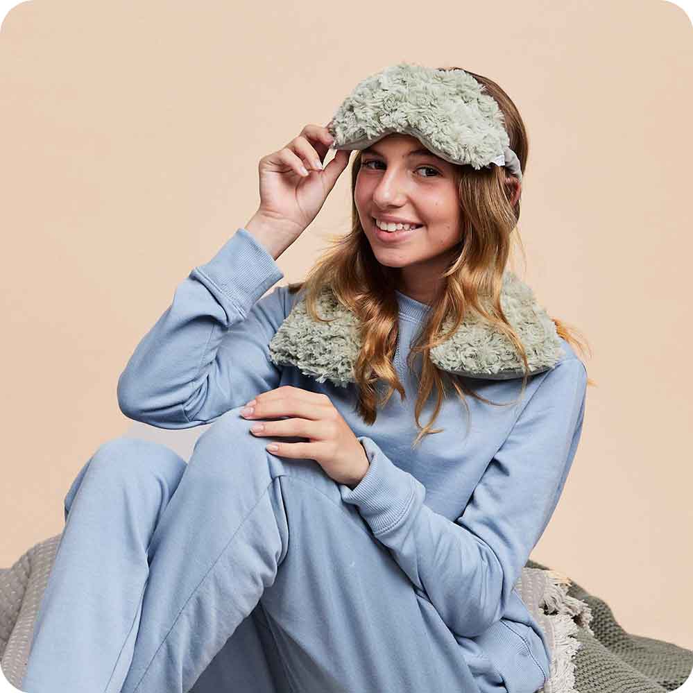 Curly Sage Green Neck Wrap Warmies - Image 2